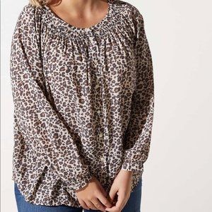 Loft leopard top